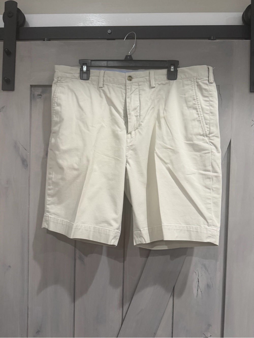 Polo by Ralph Lauren Cream Flat-Front Men's Shorts